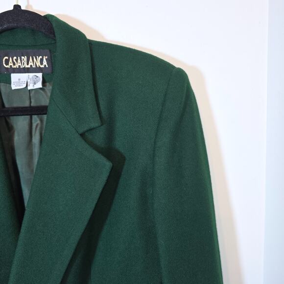 Vintage Military Olive Green Double Breasted Wool Blazer Gold Buttons Size 8 M - Picture 4 of 11